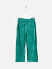 Oliver Bonas Green Corduroy Wide Leg Trousers - Image 4 of 7
