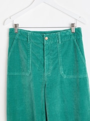 Oliver Bonas Green Corduroy Wide Leg Trousers - Image 5 of 7