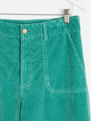 Oliver Bonas Green Corduroy Wide Leg Trousers - Image 6 of 7