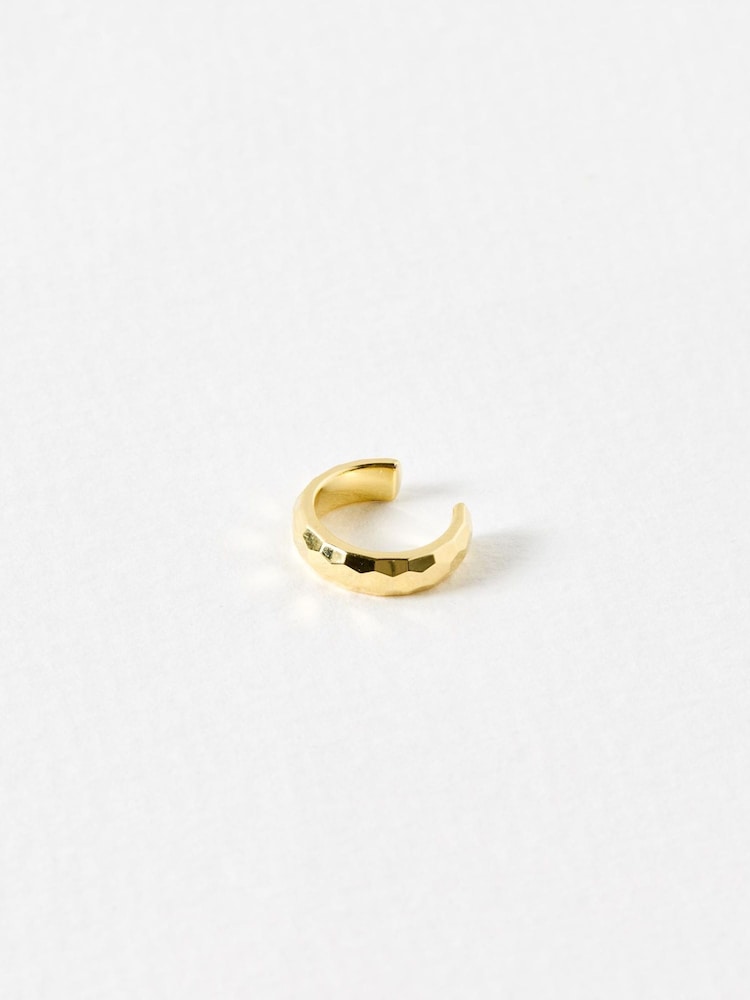 Oliver Bonas Gold Tone Mellina Textured Ear Cuff - Image 1 of 3 Oliver Bonas Gold Tone Mellina Textured Ear Cuff - Image 1 of 3