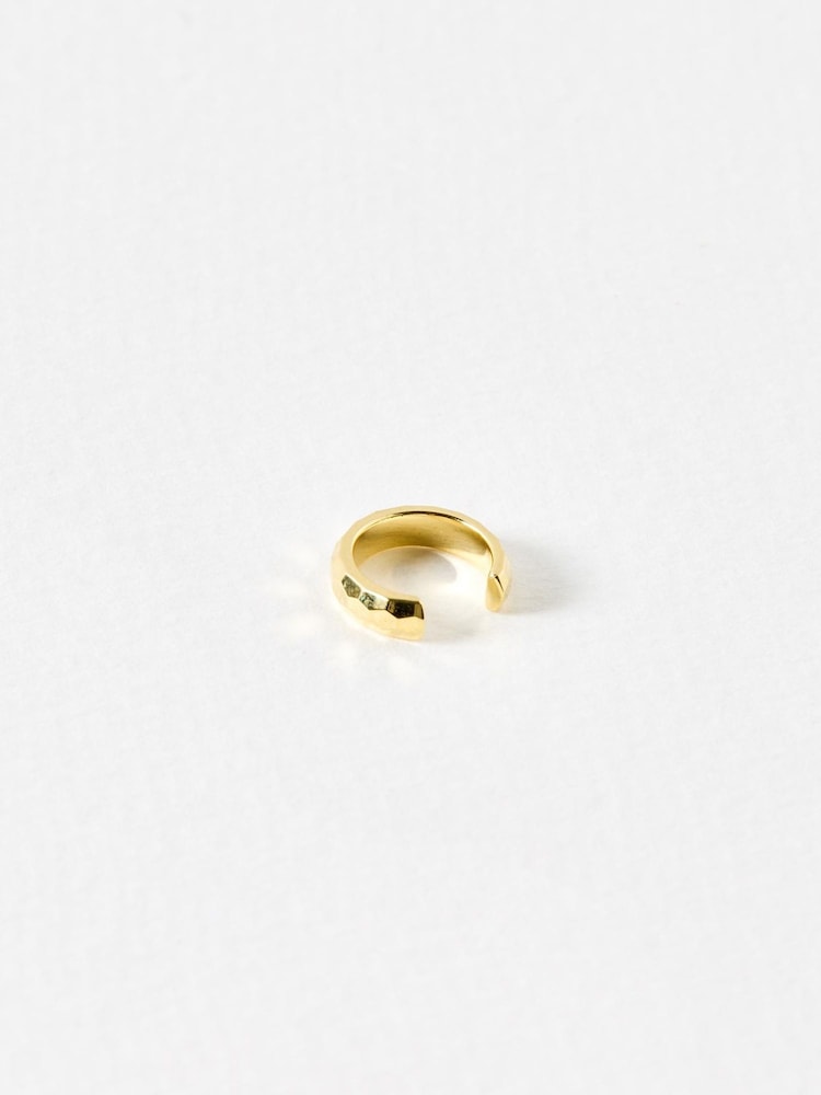 Oliver Bonas Gold Tone Mellina Textured Ear Cuff - Image 2 of 3 Oliver Bonas Gold Tone Mellina Textured Ear Cuff - Image 2 of 3