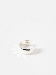 Oliver Bonas Silver Tone Donna Disco Textured Ear Cuff - Image 1 of 4