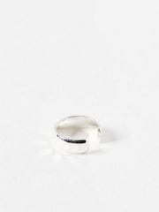 Oliver Bonas Silver Tone Donna Disco Textured Ear Cuff - Image 2 of 4