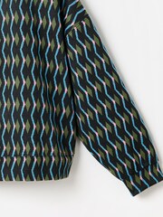 Oliver Bonas Black Geometric Knitted Sweatshirt - Image 5 of 6