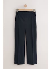 Navy Tailored Wide Leg Trousers with Wool - Image 6 of 8