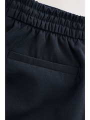 Navy Tailored Wide Leg Trousers with Wool - Image 7 of 8