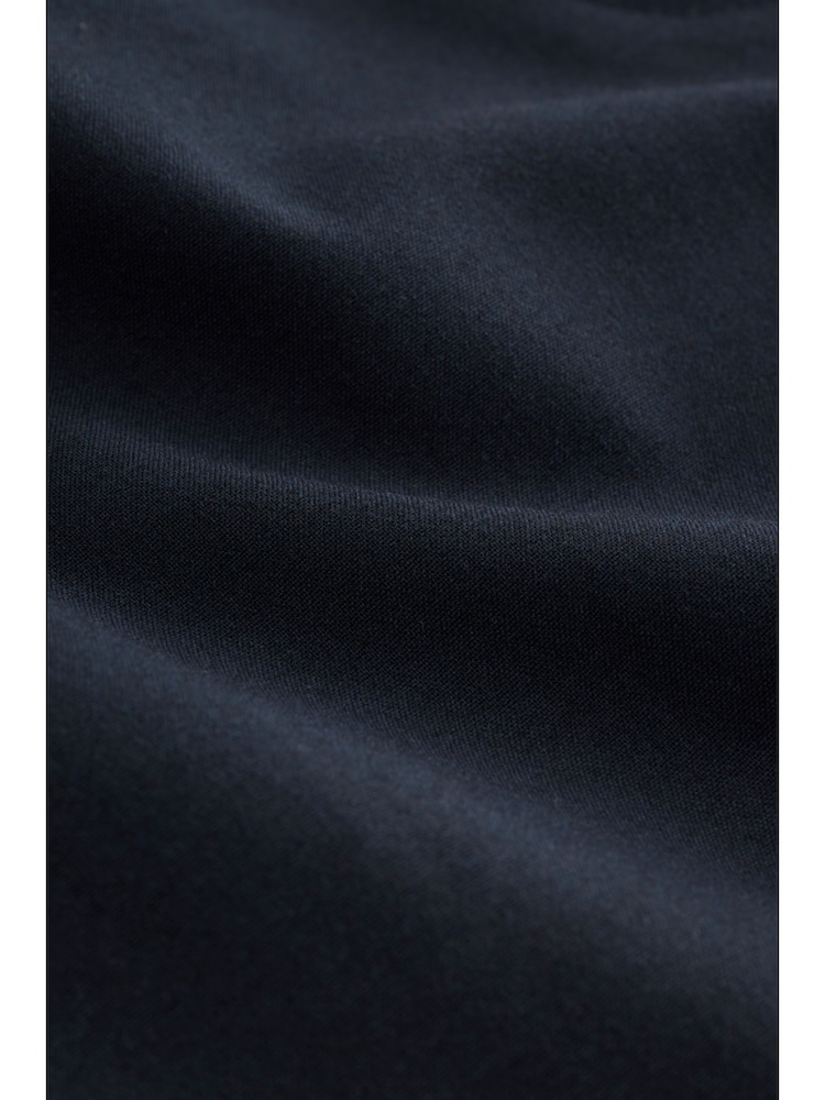 Navy Tailored Wide Leg Trousers with Wool - Image 8 of 8