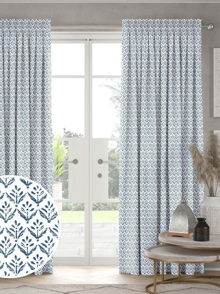 Midnight Blue Res Made to Measure Curtains - Image 1 of 9