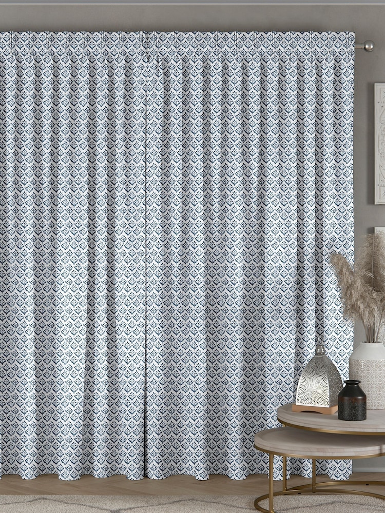 Midnight Blue Res Made to Measure Curtains - Image 2 of 9