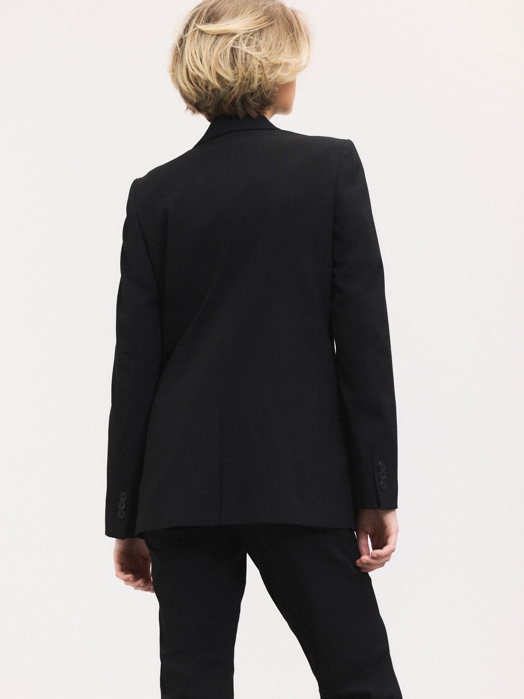 Buy Black Tailored Single Breasted Blazer With Wool from Next Romania