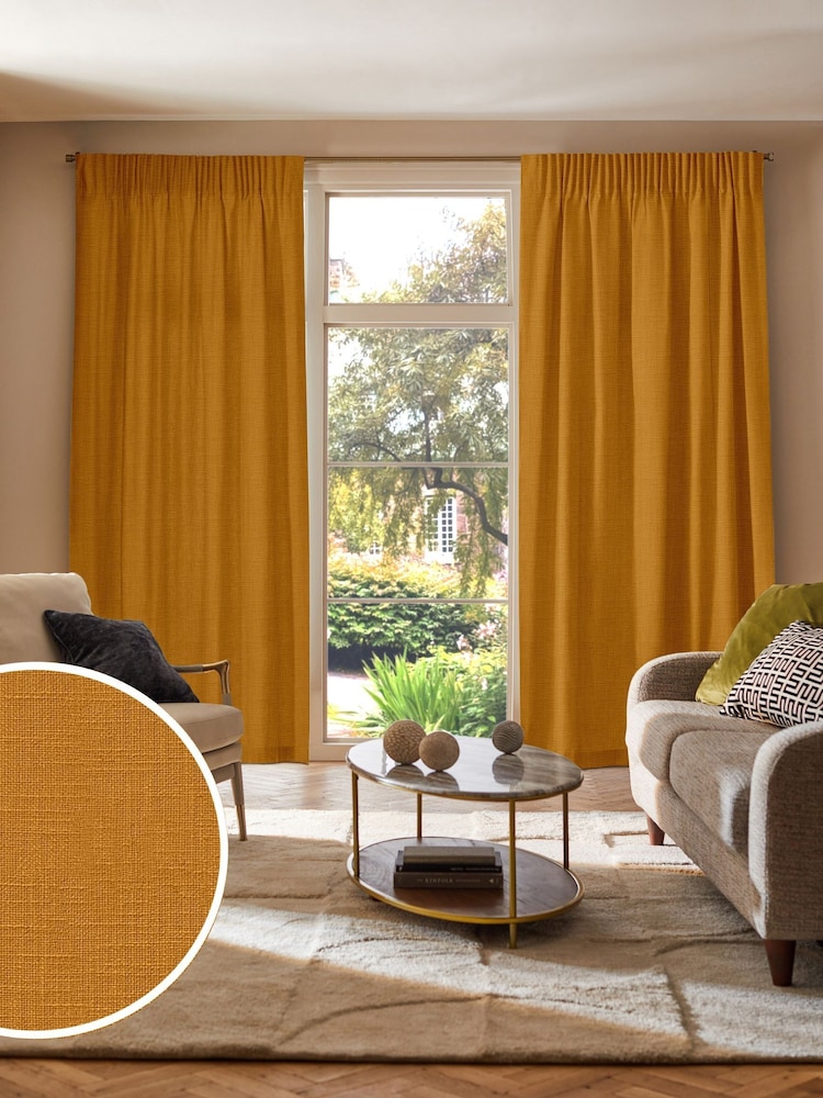 Ochre Yellow Nikki Made to Measure Curtains - Image 1 of 10