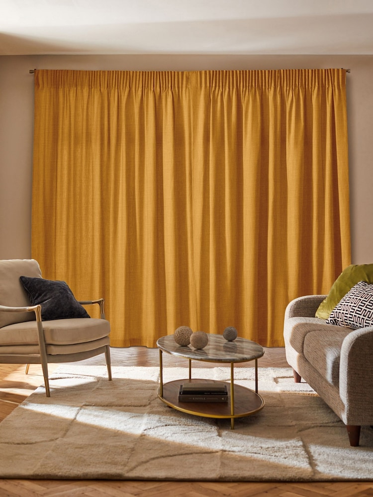 Ochre Yellow Nikki Made to Measure Curtains - Image 2 of 10
