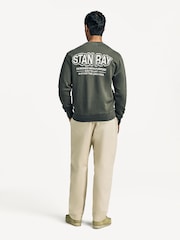 Stan Ray Black Washed Long Haul Graphic Crewneck Sweatshirt - Image 2 of 6