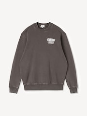 Stan Ray Black Washed Long Haul Graphic Crewneck Sweatshirt - Image 5 of 6