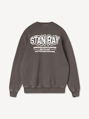 Stan Ray Black Washed Long Haul Graphic Crewneck Sweatshirt - Image 6 of 6