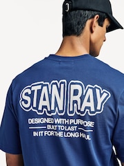 Stan Ray Blue Long Haul Graphic T-Shirt - Image 6 of 9