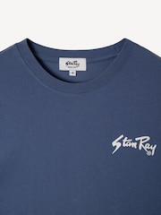 Stan Ray Blue Long Haul Graphic T-Shirt - Image 9 of 9