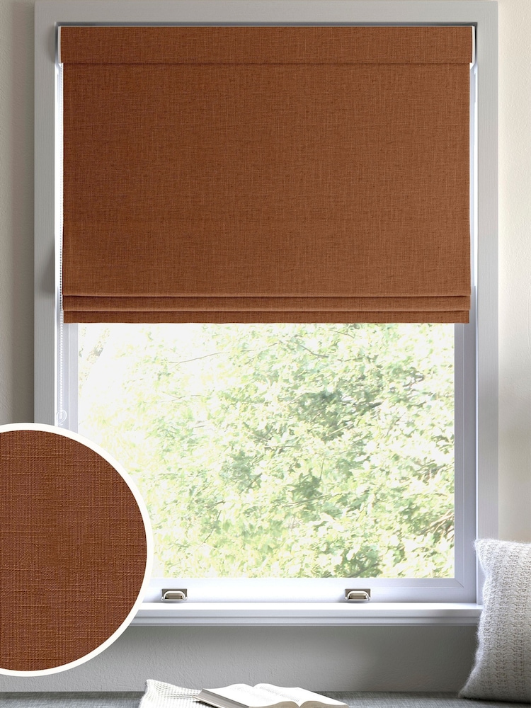 Rust Orange Nikki Made to Measure Roman Blind - Image 1 of 6