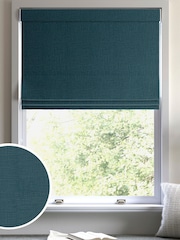 Peacock Blue Nikki Made to Measure Roman Blind - Image 1 of 6