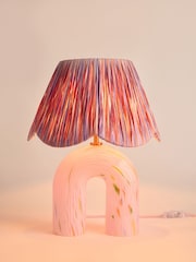 Eleanor Bowmer Pink Confetti Glass Table Lamp - Image 4 of 7