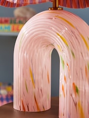 Eleanor Bowmer Pink Confetti Glass Table Lamp - Image 6 of 7