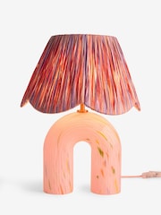 Eleanor Bowmer Pink Confetti Glass Table Lamp - Image 7 of 7
