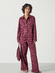 Hush Animal Print Luella Flannel 100% Cotton Pyjamas Set - Image 1 of 5