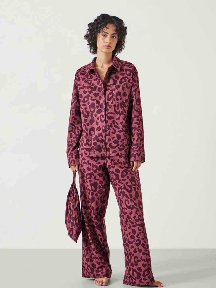 Hush Animal Print Luella Flannel 100% Cotton Pyjamas Set - Image 1 of 5