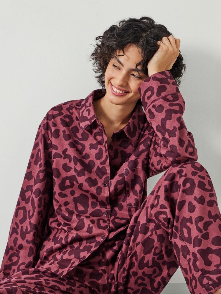 Hush Animal Print Luella Flannel 100% Cotton Pyjamas Set - Image 2 of 5