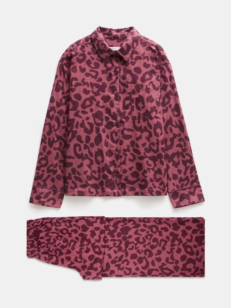 Hush Animal Print Luella Flannel 100% Cotton Pyjamas Set - Image 5 of 5