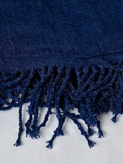 BHS Navy Chenille Throw - Image 2 of 4