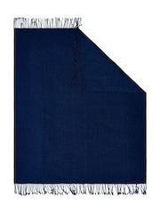 BHS Navy Chenille Throw - Image 3 of 4