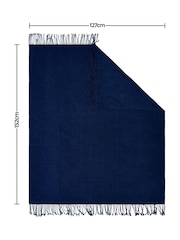 BHS Navy Chenille Throw - Image 4 of 4