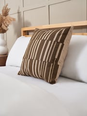 BHS Brown Geo Woven Cushion - Image 1 of 4