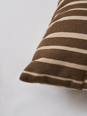 BHS Brown Geo Woven Cushion - Image 2 of 4