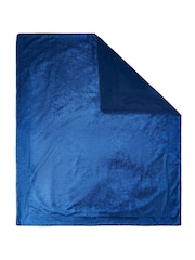 BHS Navy Large Luxury Crushed Velvet Throw - Image 3 of 4