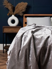 BHS Silver Crushed Velvet Throw - Image 1 of 3