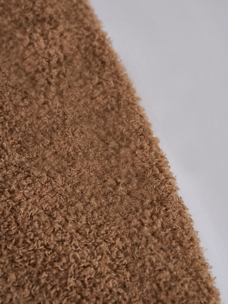 BHS Brown Teddy Fleece Throw - Image 2 of 4