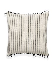 BHS Black 100% Cotton Pin Stripe Cushion - Image 3 of 4