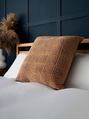 BHS Terracotta Stephanie Acid Wash 100% Cotton Cushion - Image 2 of 4