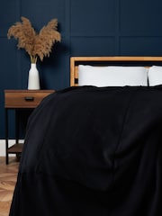 BHS Black Microfleece Throw - Image 1 of 4