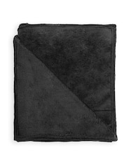 BHS Black Microfleece Throw - Image 2 of 4