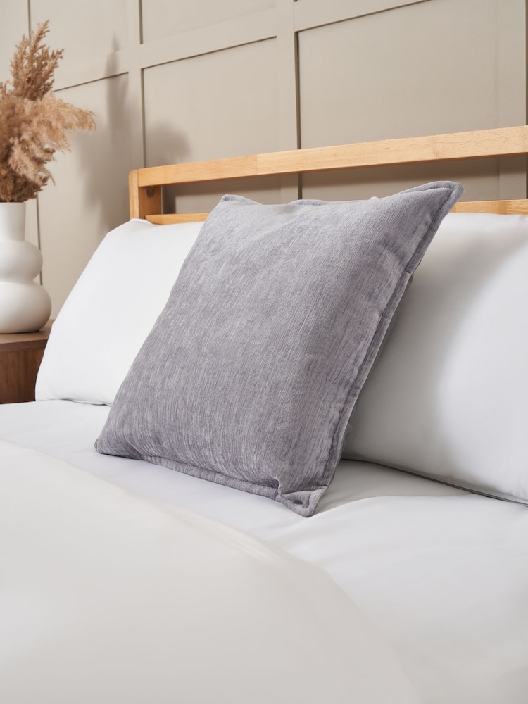 BHS Silver Heavy Chenille Cushion - Image 1 of 4 BHS Silver Heavy Chenille Cushion - Image 1 of 4