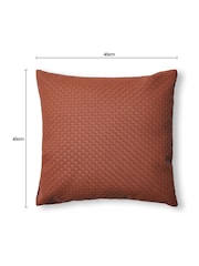 BHS Teracotta PU Weave Design Cushion - Image 4 of 4