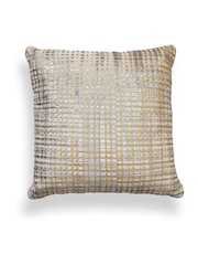 BHS Silver and Gold Foil Print Square Design Cushion - Image 2 of 4
