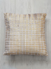 BHS Silver and Gold Foil Print Square Design Cushion - Image 3 of 4