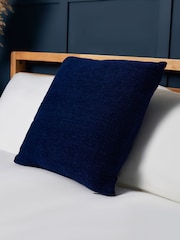 BHS Navy Chenille Cushion - Image 1 of 4