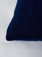 BHS Navy Chenille Cushion - Image 2 of 4