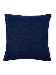 BHS Navy Chenille Cushion - Image 4 of 4