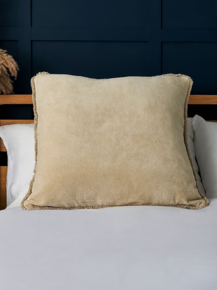 BHS Natural Camille Acid Wash Cushion - Image 1 of 4